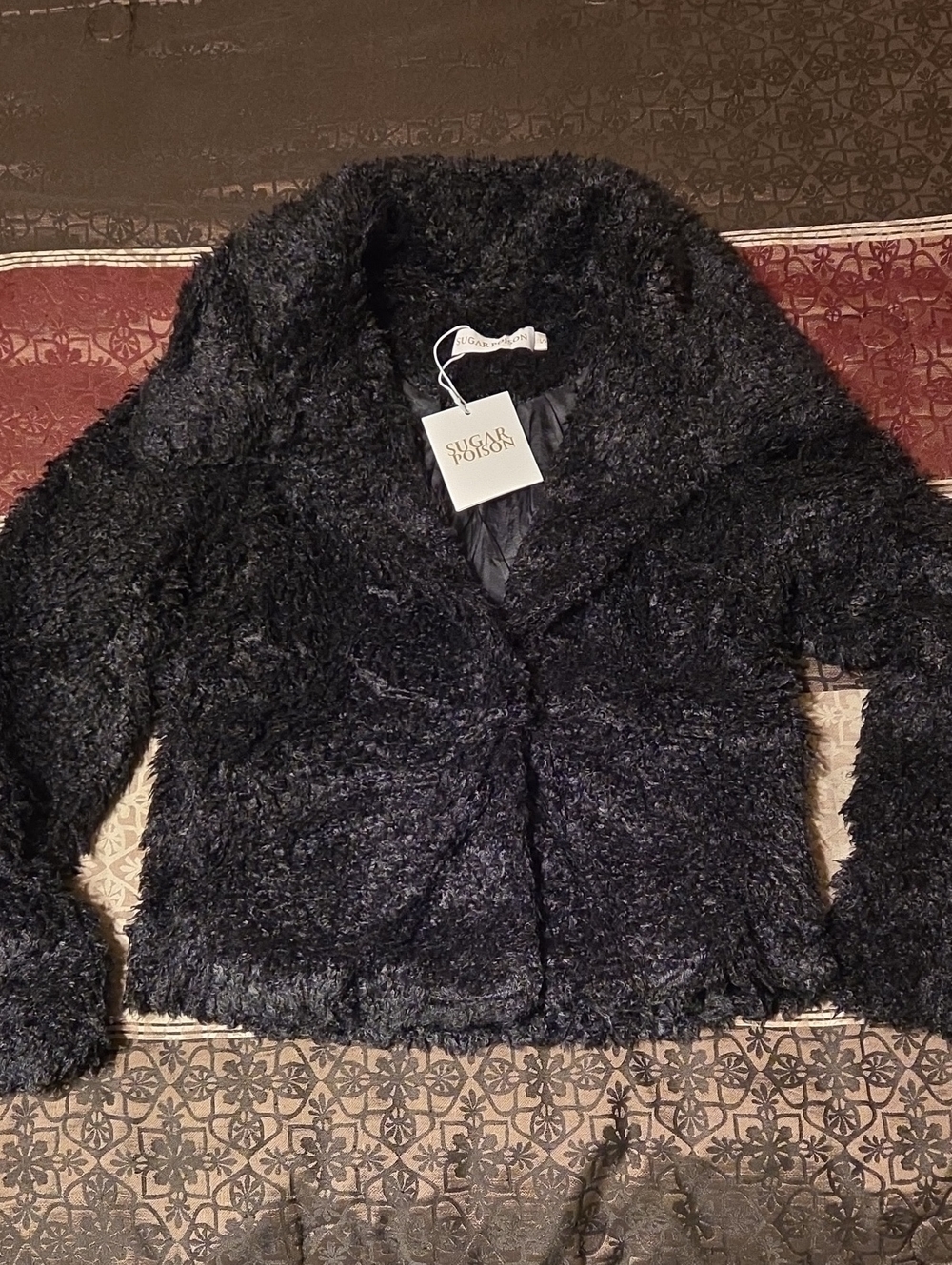 Sugar Shine Black Teddy Jacket